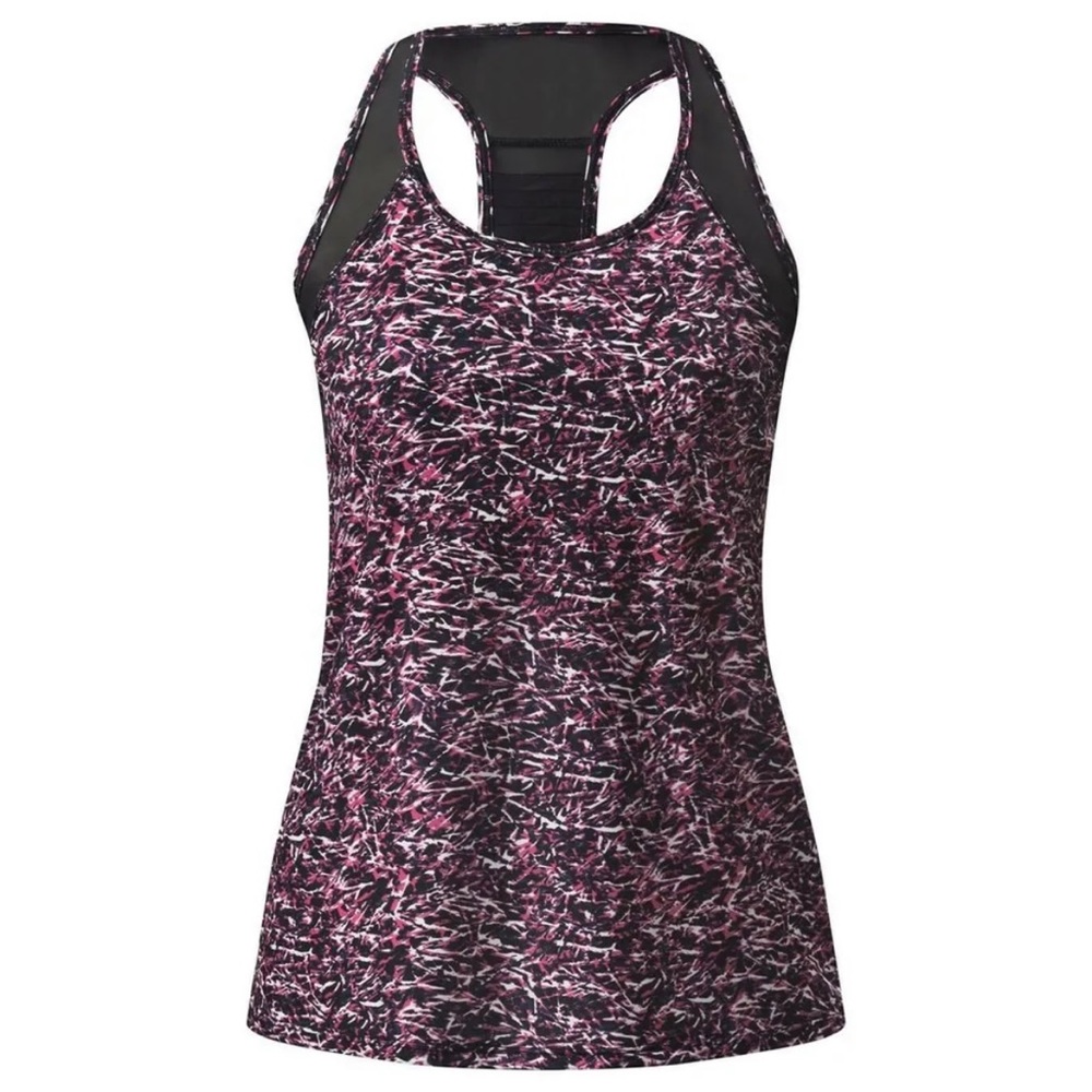 Lululemon Sunshine Salutation Tank Mini Ripple Boom Juice Black Mesh Approx Smal